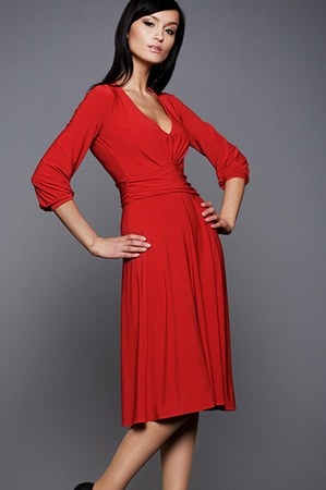 Nife S01 sukienka (czerwony)