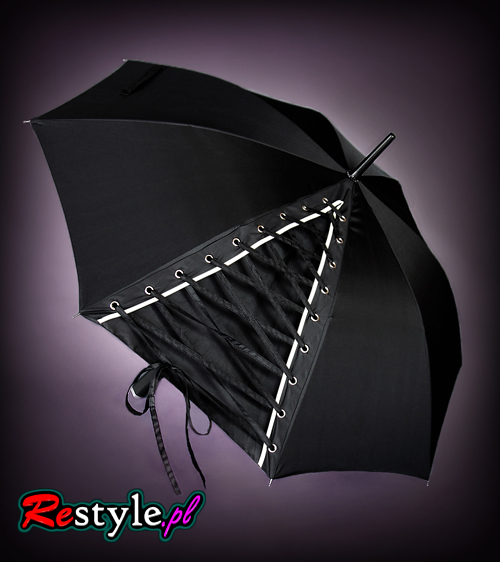 Parasolka z wiązaniem gorsetowym gothic lolita