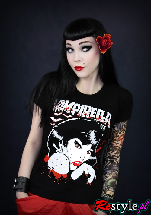 koszulka czarna t-shirt Vampirella wampir