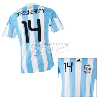 Koszulka Adidas Argentina Home Mascherano 14 Shirt cb